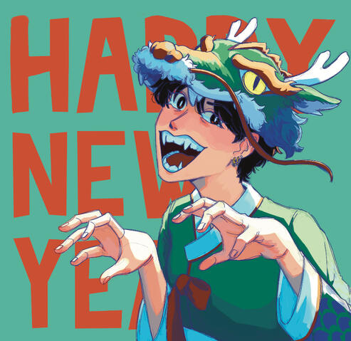 A New Years illustration for this year's Year of the Dragon